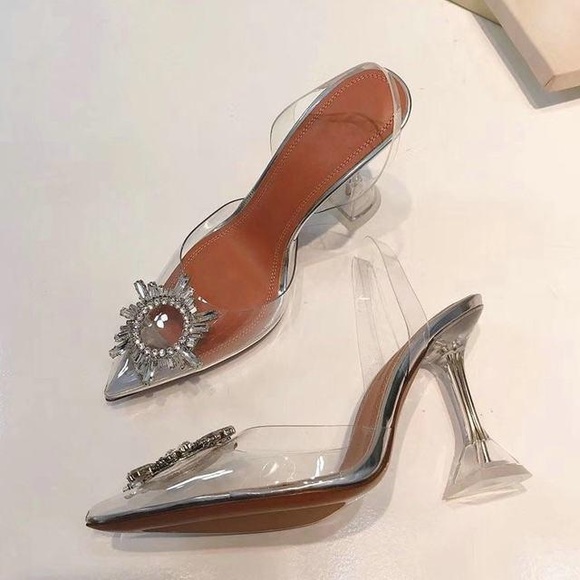 Clear Pointed Toe Cinderella Heel - Picture 5 of 7